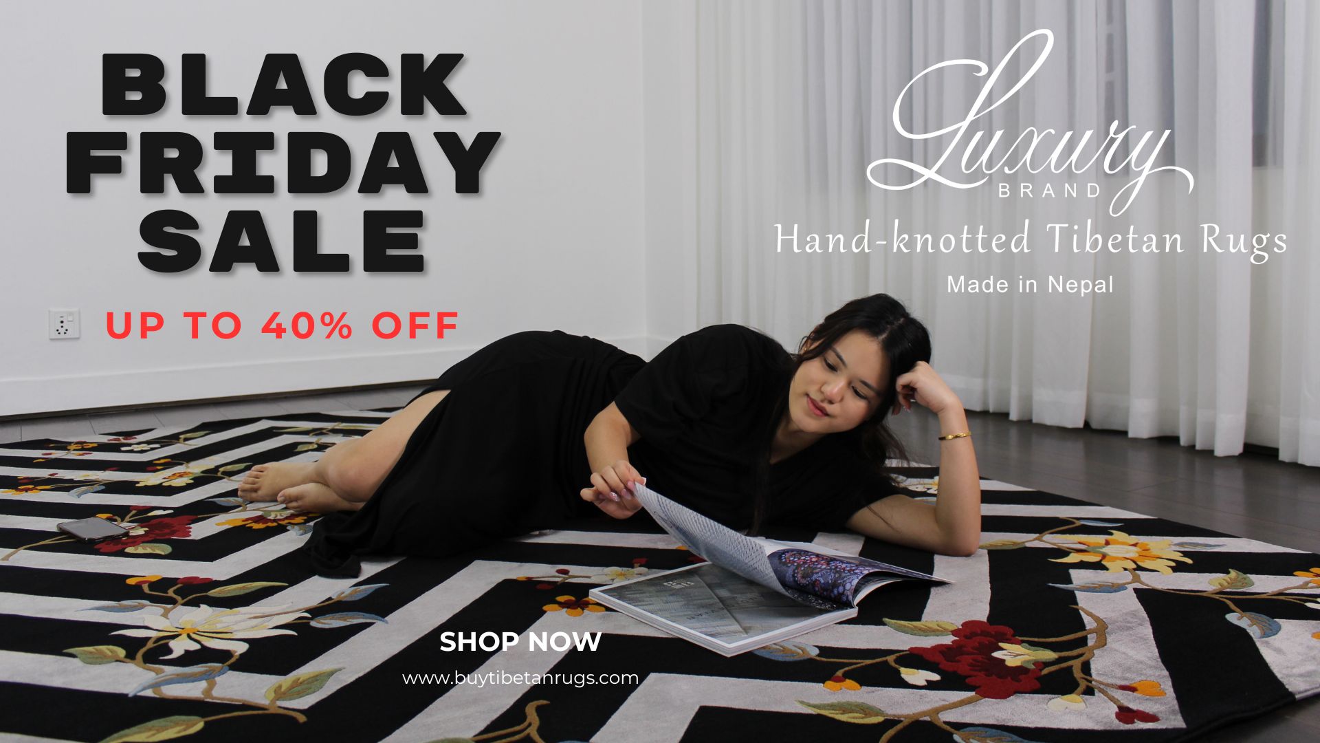 2025 Black Friday Sale on Hand-Knotted Nepalese Tibetan Rugs &ndash; Up to 40% Off!